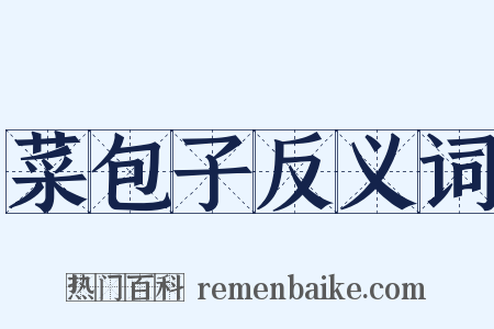 菜包子反义词是什么意思的图片